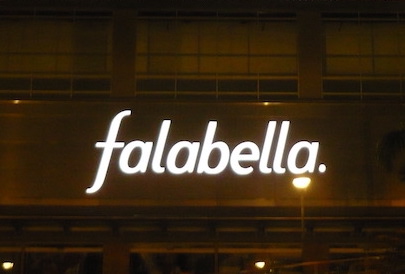 Aviso exterior luminoso falabella